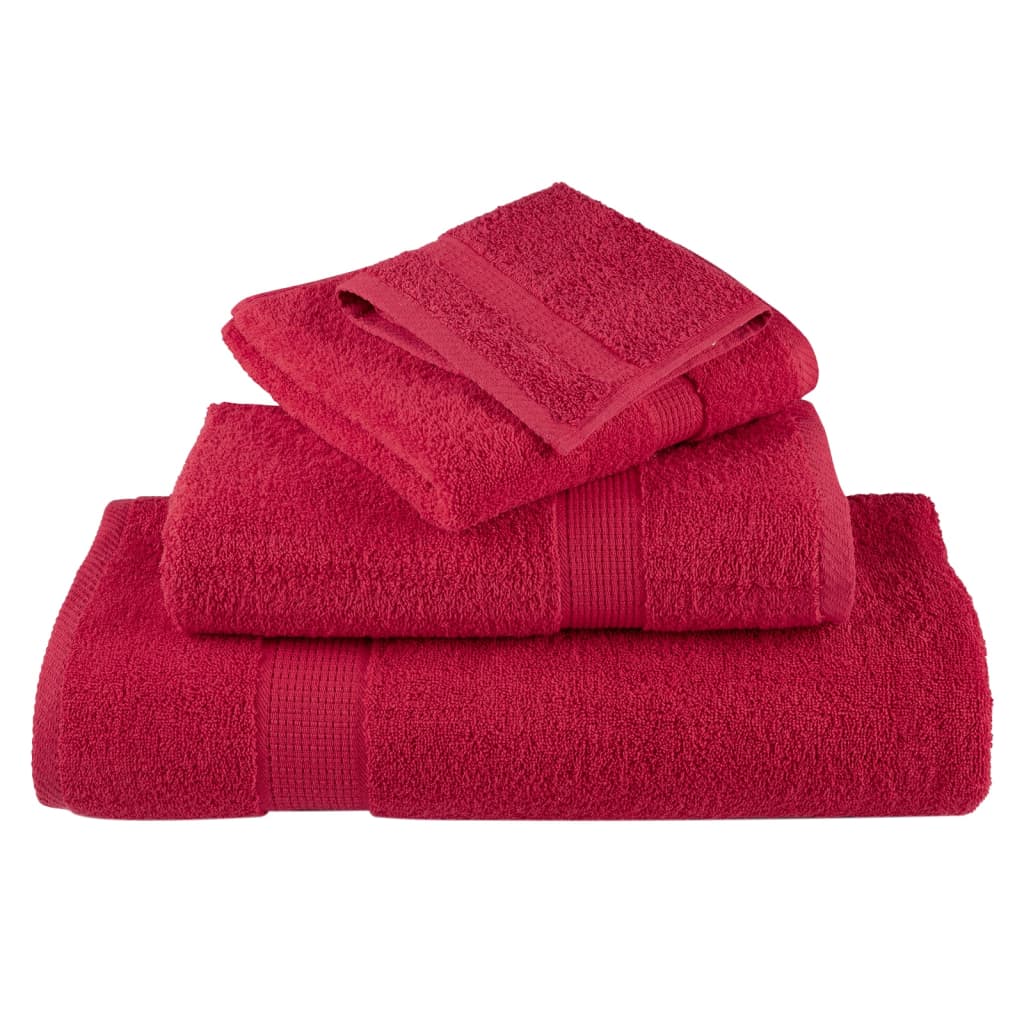 vidaXL Premium Hand Towels SOLUND 10 pcs Red 50x100 cm 600 gsm