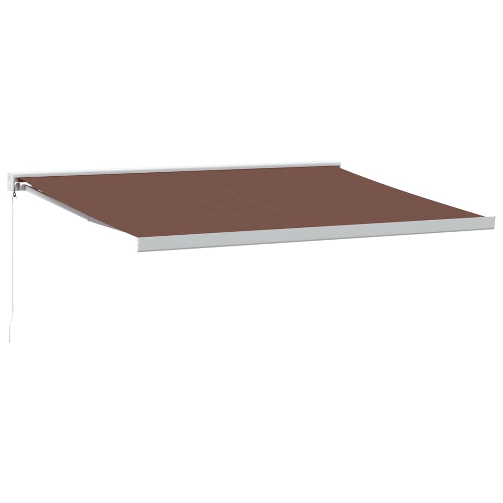 vidaXL Manual Retractable Awning Brown 400x300 cm