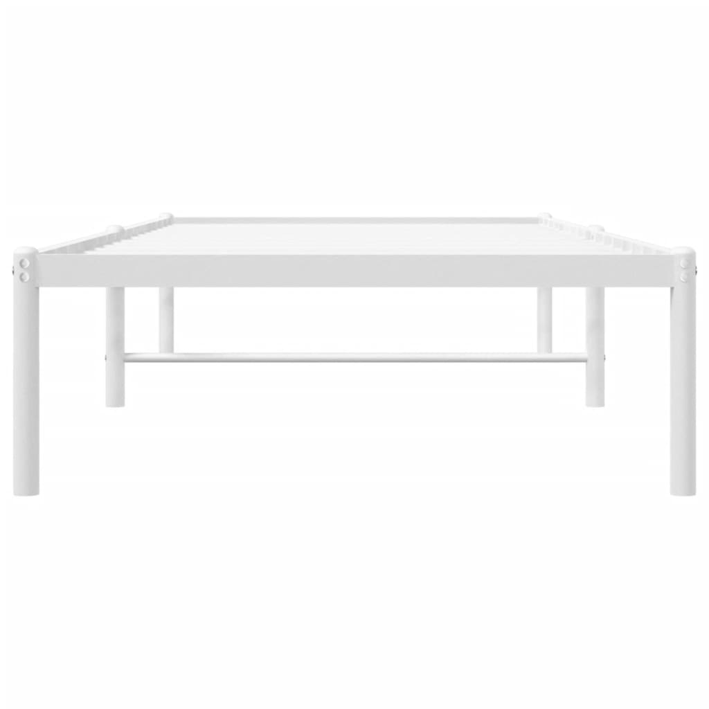 vidaXL Metal Bed Frame without Mattress White 80x200 cm