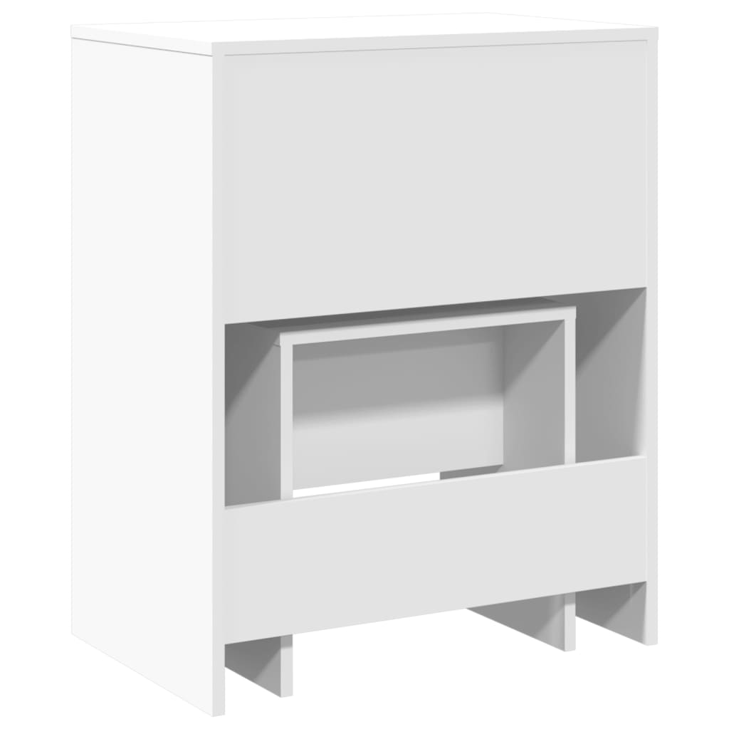 vidaXL Dressing Table and Stool White 60x40x113.5 cm