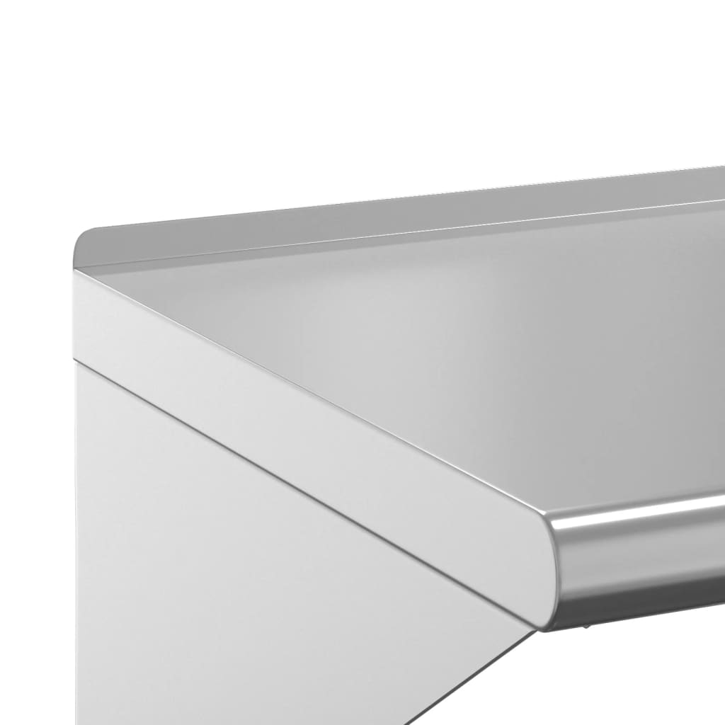 vidaXL Wall Shelf 50x30x31 cm Silver Stainless Steel