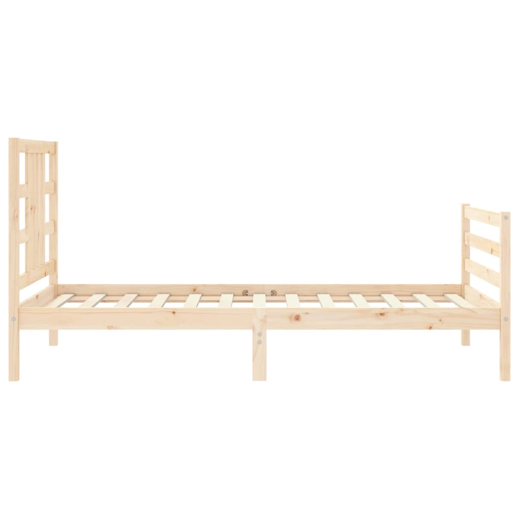 vidaXL Bed Frame without Mattress Single Solid Wood Pine