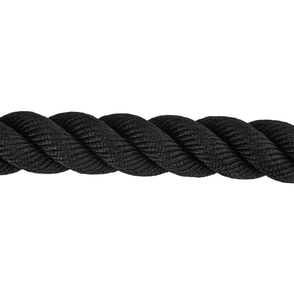 vidaXL Battle Rope Black 15 m 11 kg Polyester