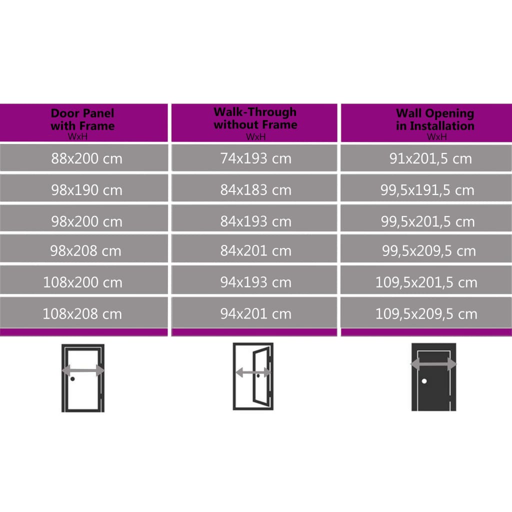 vidaXL Front Door Anthracite 108x200 cm PVC