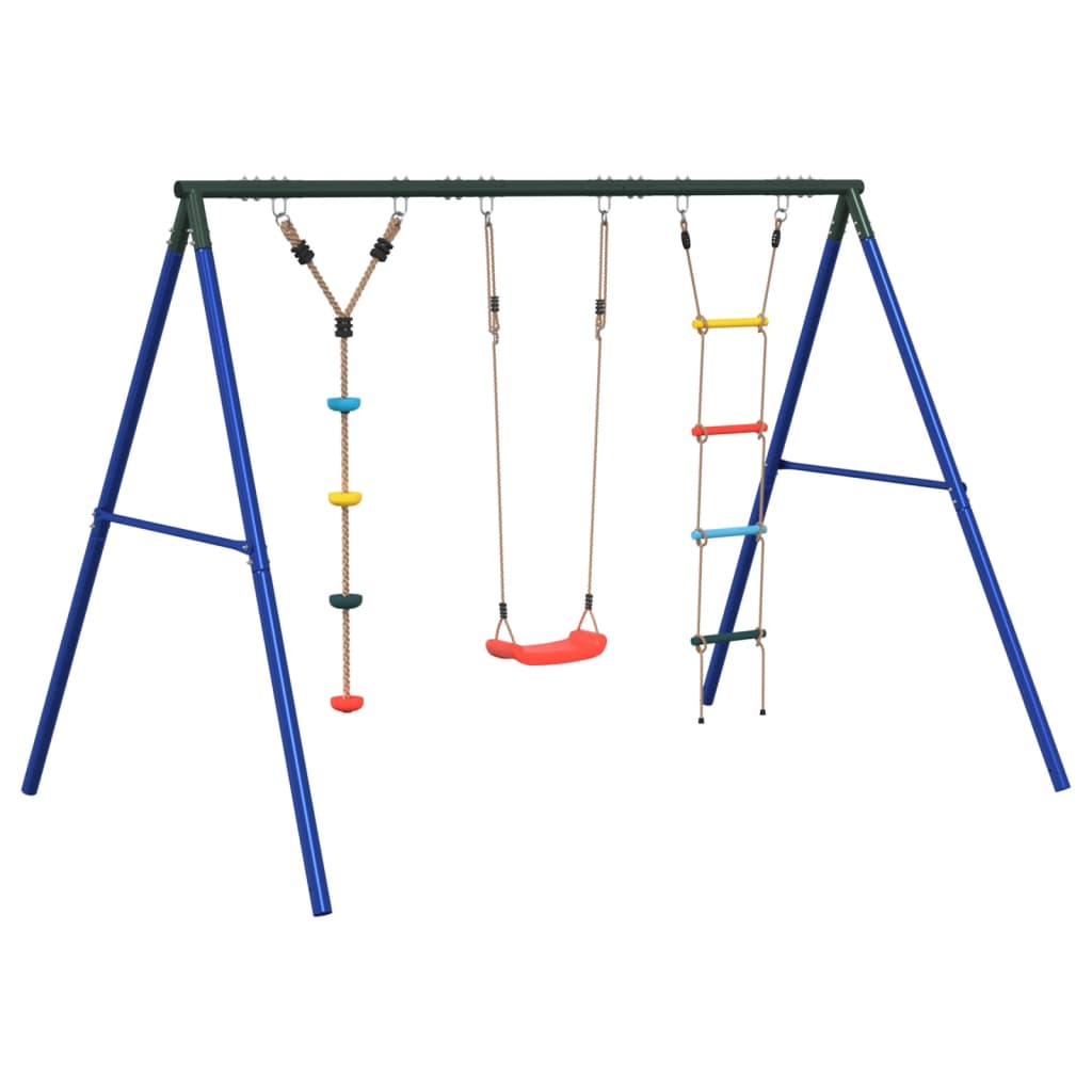 vidaXL Outdoor Swing Set with Swing. Ladder. Disc Swing