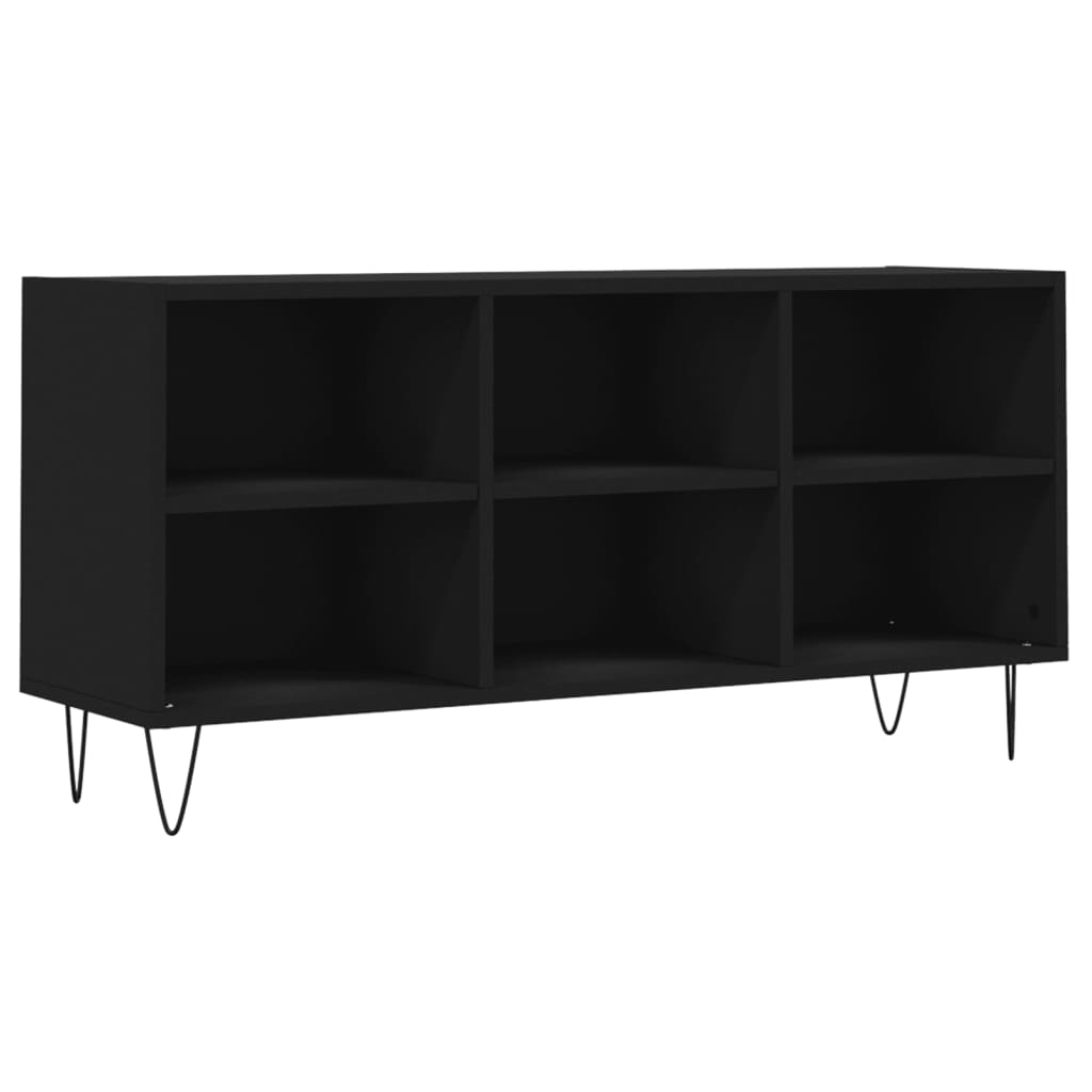 vidaXL TV Cabinet Black 103.5x30x50 cm Engineered Wood