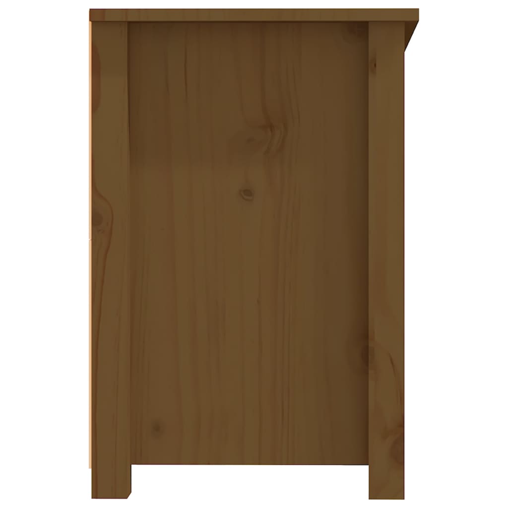 vidaXL TV Cabinet Honey Brown 114x35x52 cm Solid Wood Pine