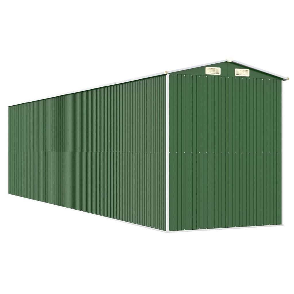 vidaXL Garden Shed Green 192x772x223 cm Galvanised Steel