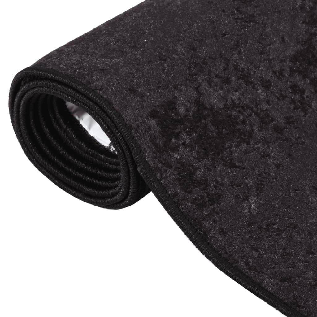 vidaXL Rug Washable 80x150 cm Anthracite Anti Slip