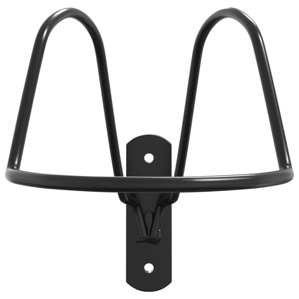 vidaXL Helmet Rack for Equestrian Wall Mounted Black Steel