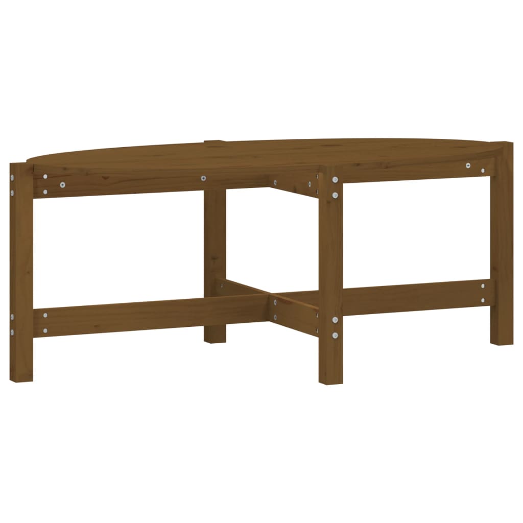 vidaXL Coffee Table Honey Brown 118x63x45 cm Solid Wood Pine