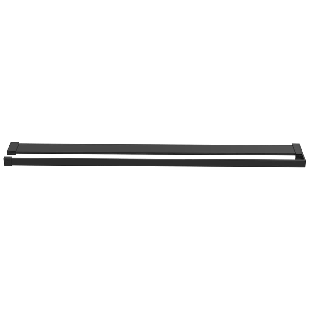 vidaXL Shower Shelf for Walk-in Shower Wall Black 100 cm Aluminium