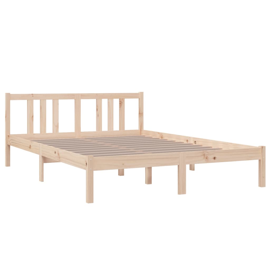 vidaXL Bed Frame without Mattress Solid Wood 140x200 cm