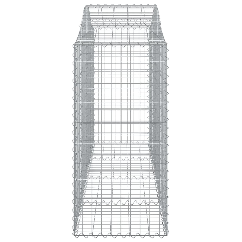 vidaXL Arched Gabion Baskets 12 pcs 200x50x120/140 cm Galvanised Iron