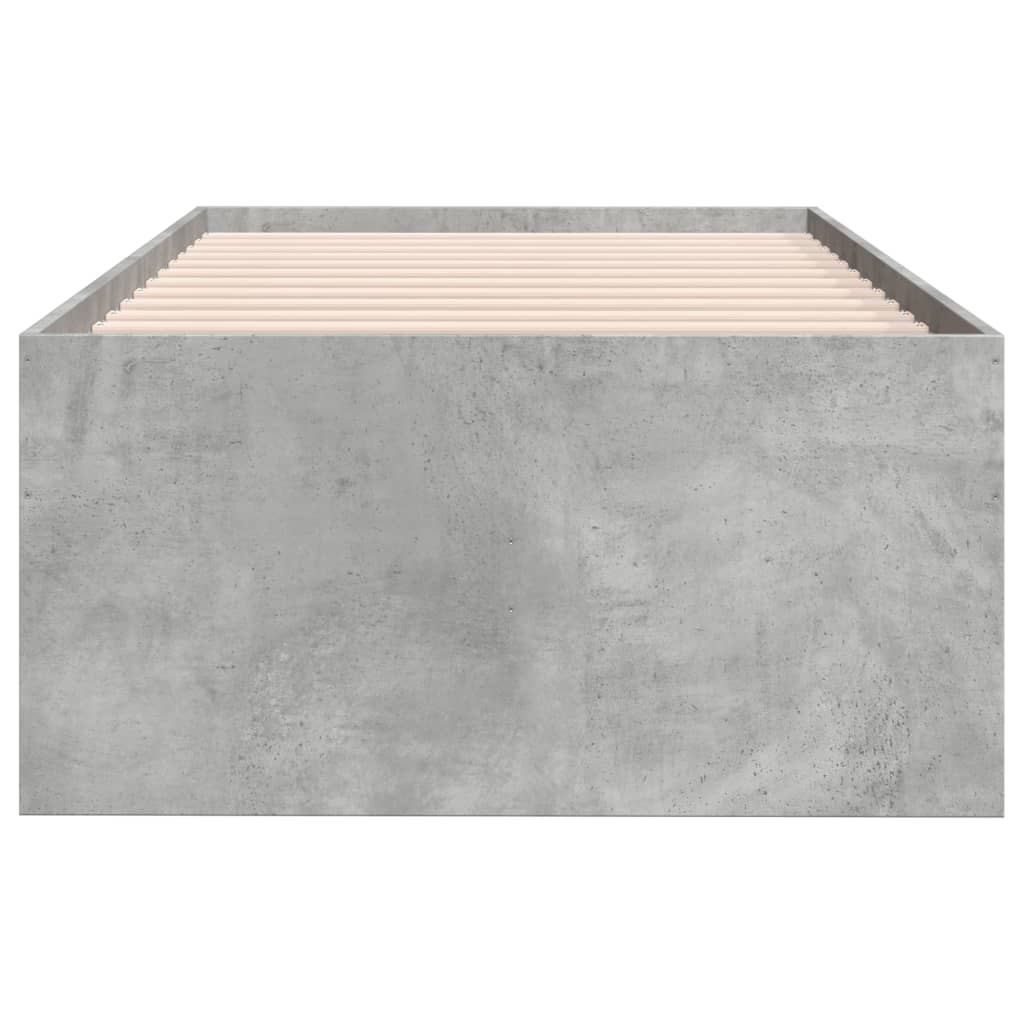 vidaXL Daybed with Drawers Concrete Grey 100x200 cm Engineered Wood