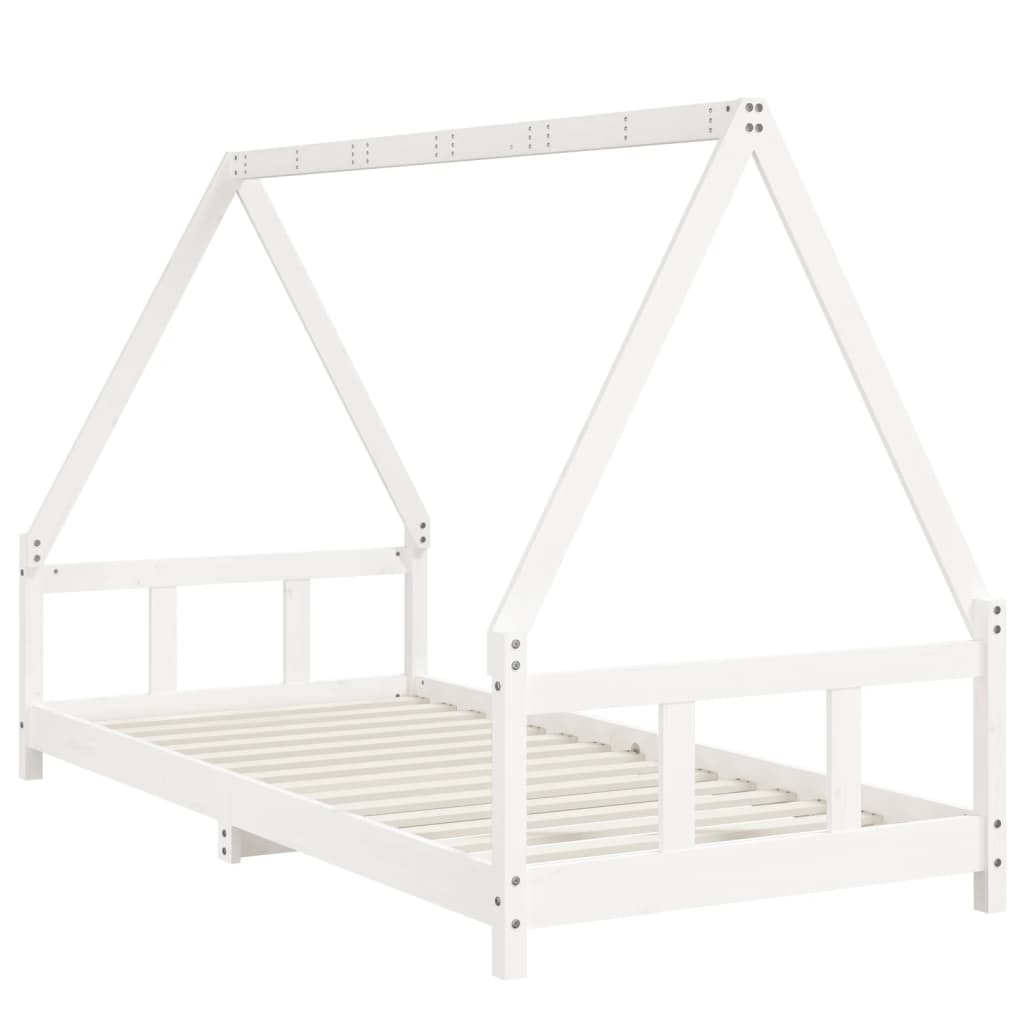 vidaXL Kids Bed Frame White 90x200 cm Solid Wood Pine