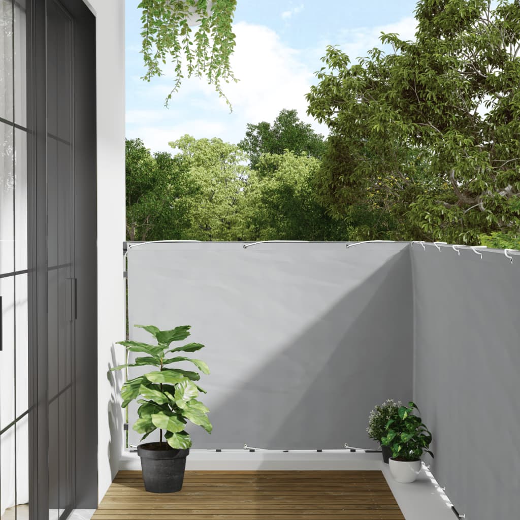 vidaXL Balcony Privacy Screen Grey 300x120 cm PVC