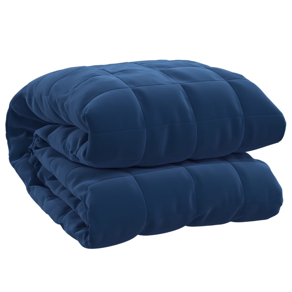 vidaXL Weighted Blanket Blue 155x220 cm 7 kg Fabric