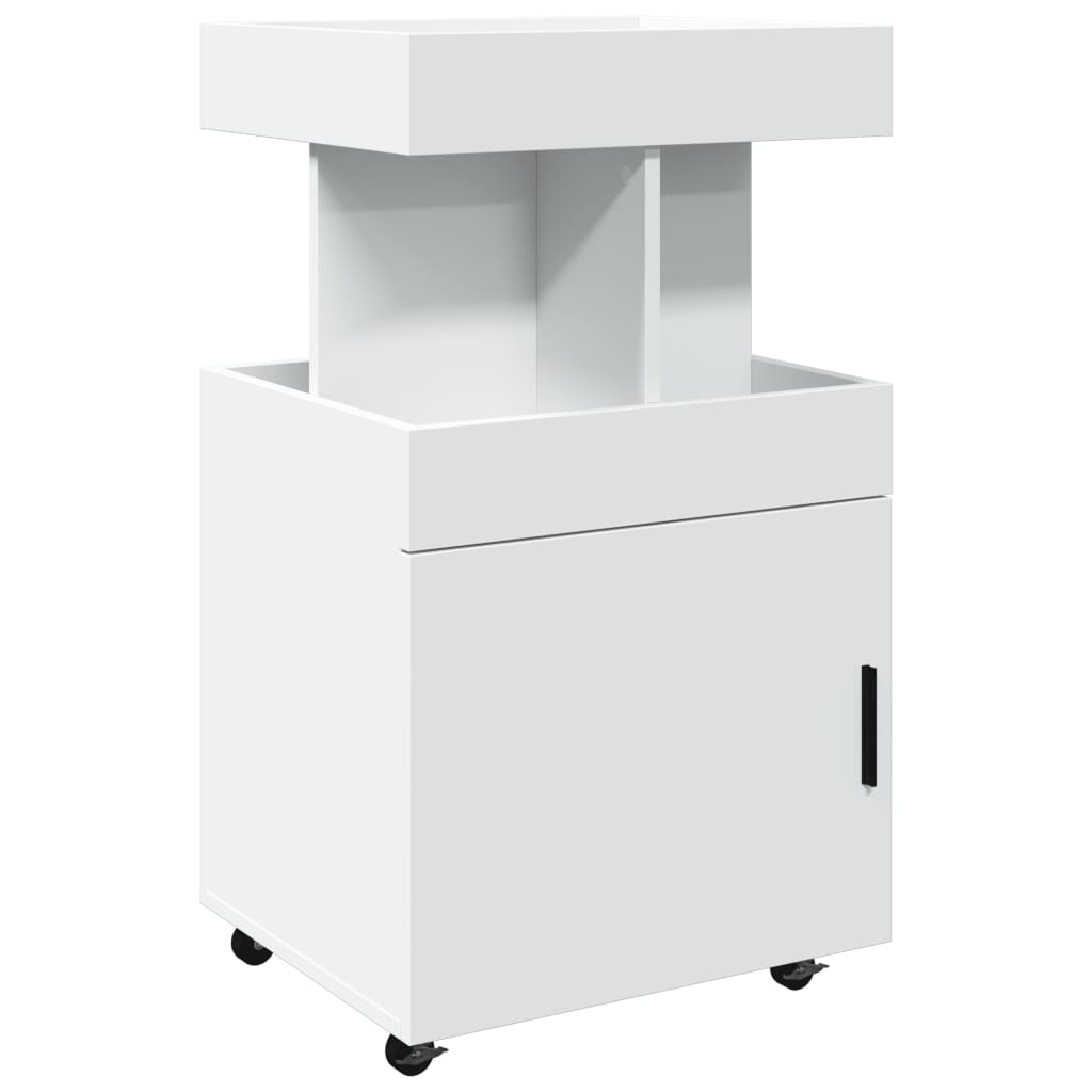 vidaXL Bar Cart White 50x41x89 cm Engineered Wood