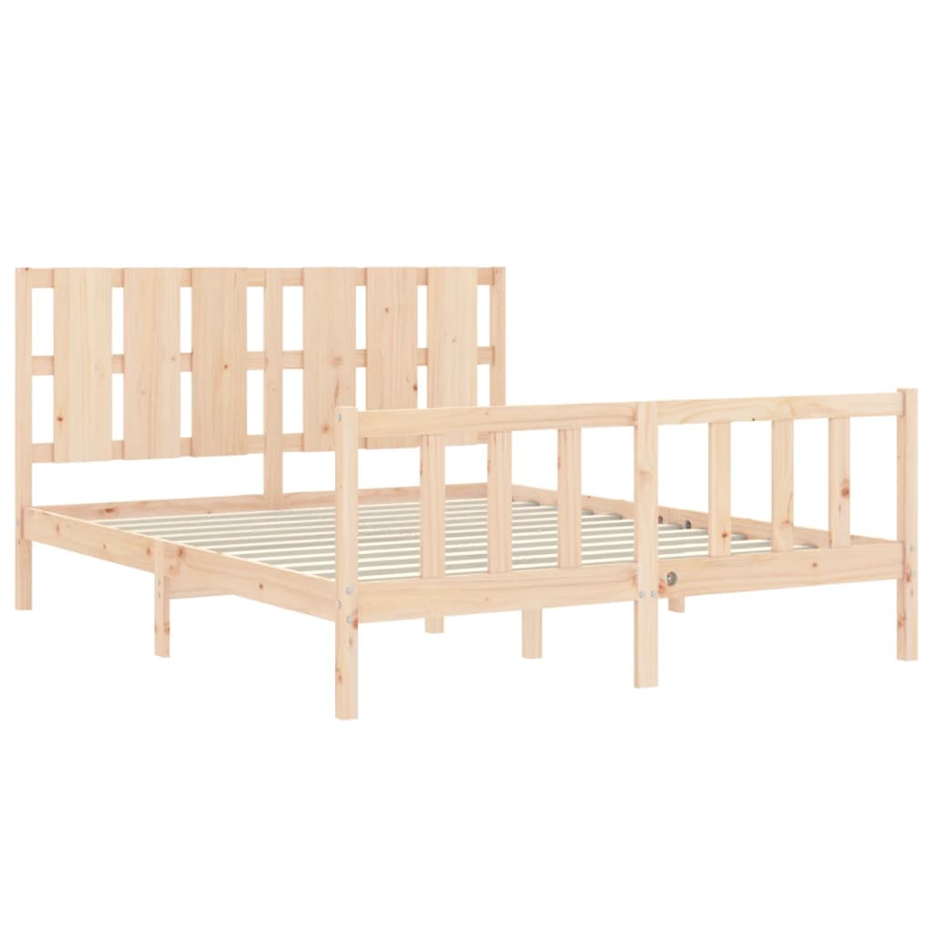 vidaXL Bed Frame without Mattress 160x200 cm Solid Wood Pine