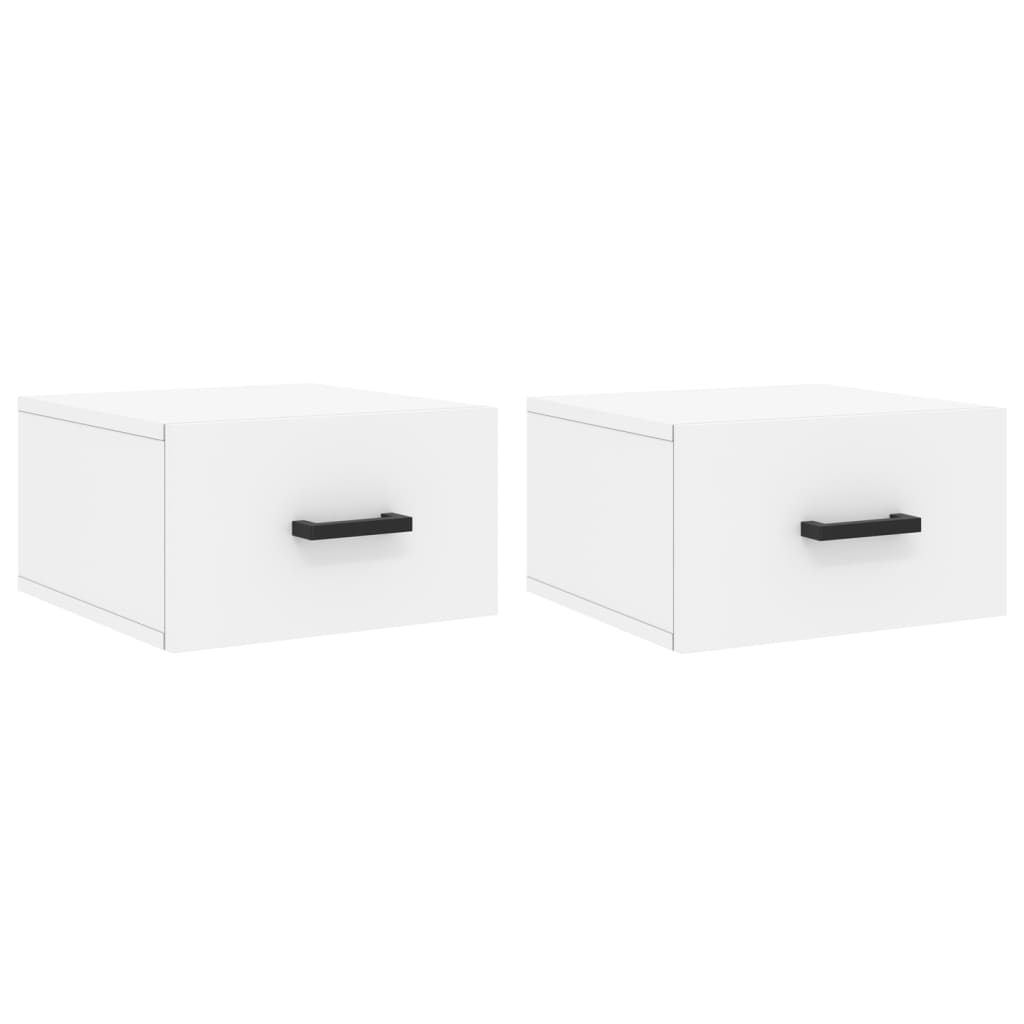 vidaXL Wall-mounted Bedside Cabinets 2 pcs White 35x35x20 cm