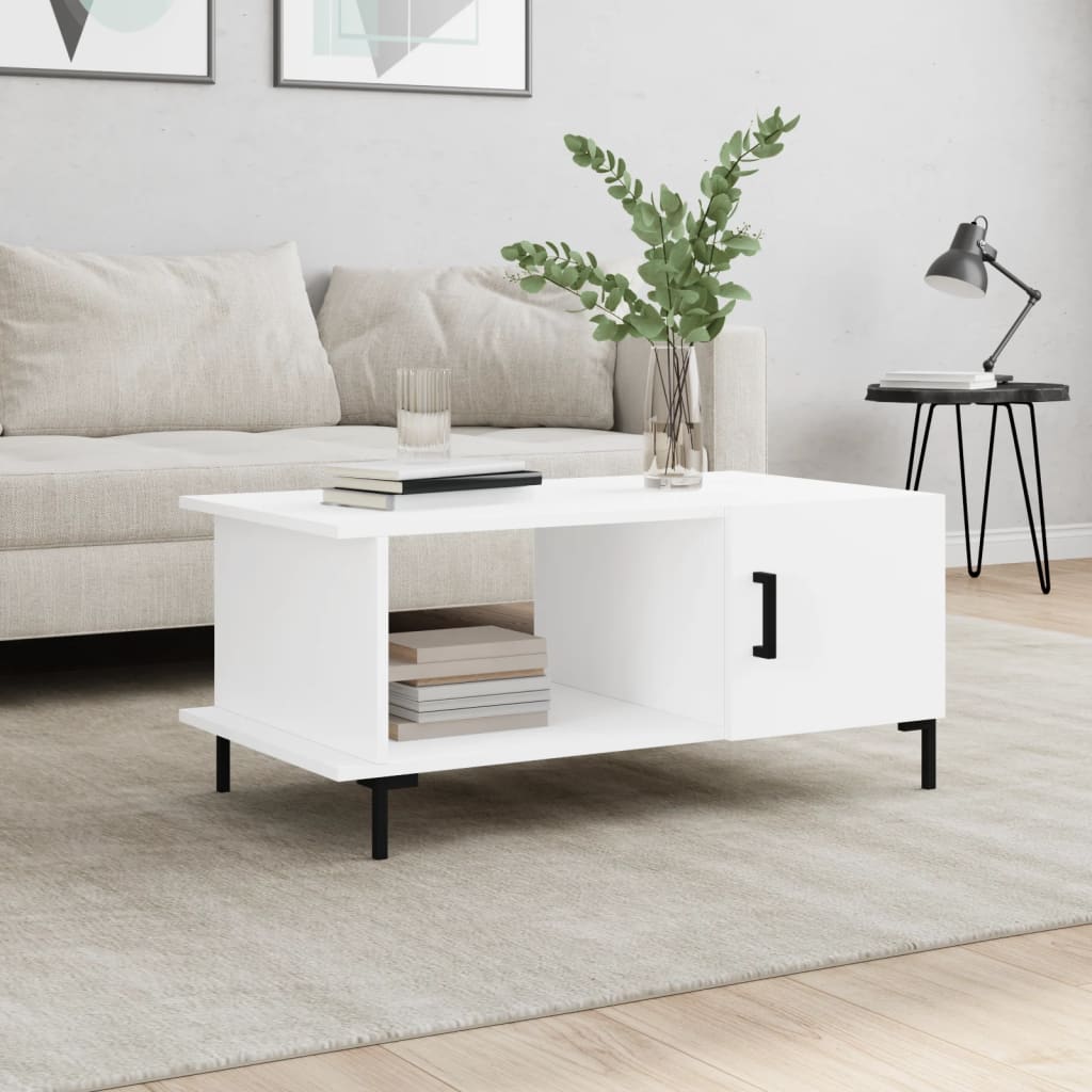 vidaXL Coffee Table White 90x50x40 cm Engineered Wood