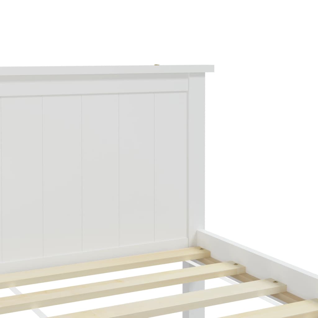 vidaXL Bed Frame White Solid Wood Pine 180x200 cm Super King