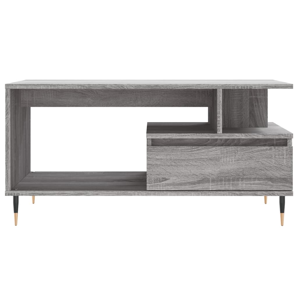 vidaXL Coffee Table Grey Sonoma 90x49x45 cm Engineered Wood