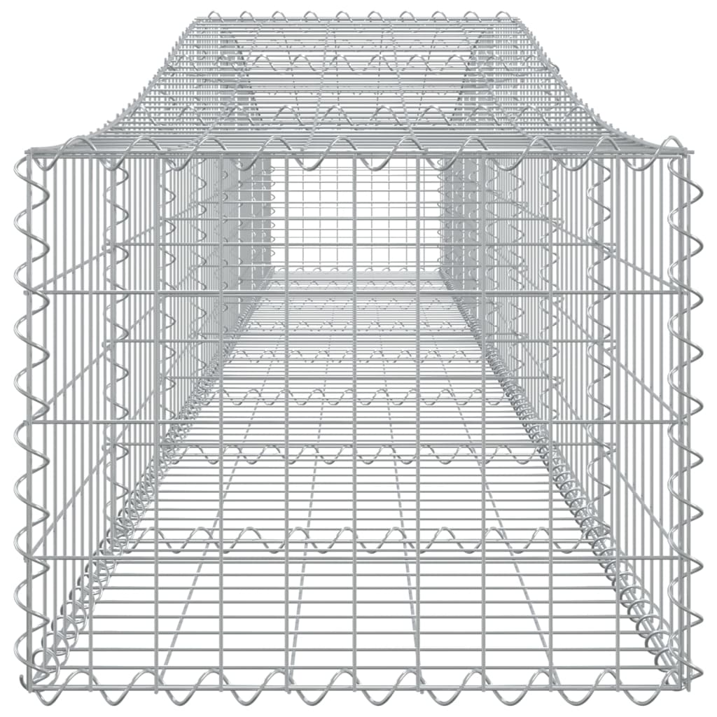 vidaXL Arched Gabion Baskets 15 pcs 400x50x40/60 cm Galvanised Iron