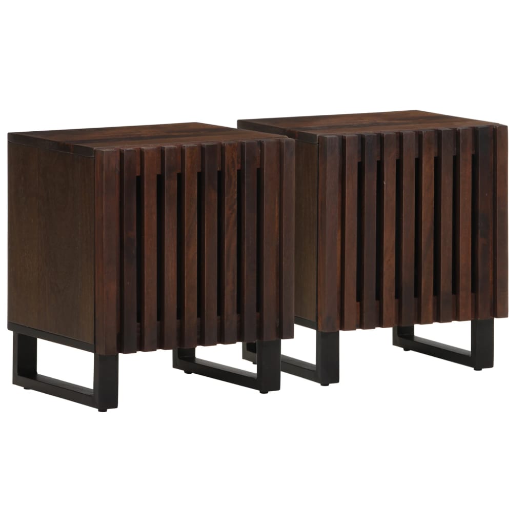 vidaXL Bedside Cabinets 2 pcs 40x34x46 cm Solid Wood Mango