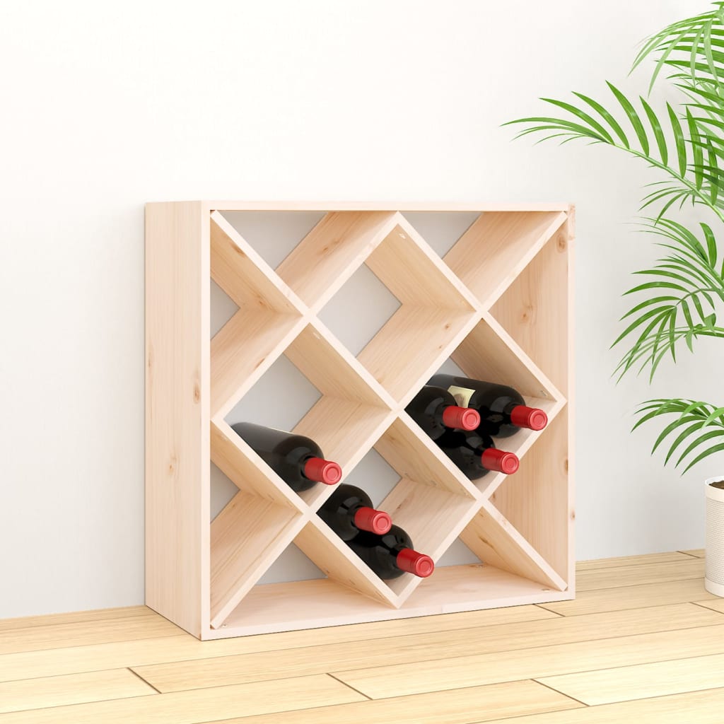 vidaXL Wine Cabinet 62x25x62 cm Solid Wood Pine