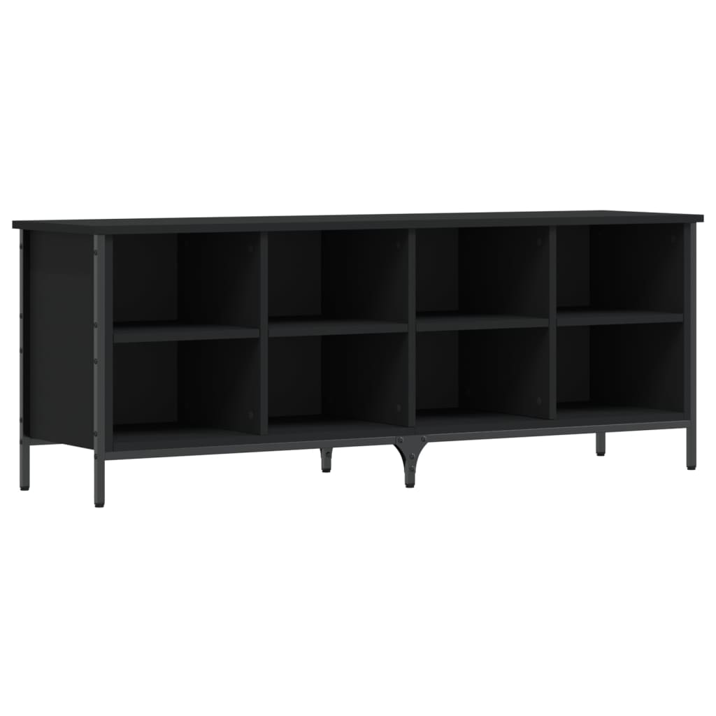 vidaXL Shoe Cabinet Black 131x35x50 cm Engineered Wood