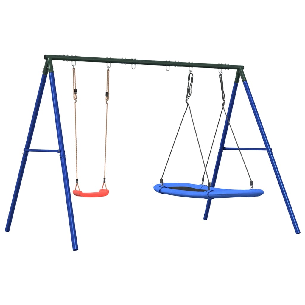 vidaXL Outdoor Swing Set with Swing and Nest Swing