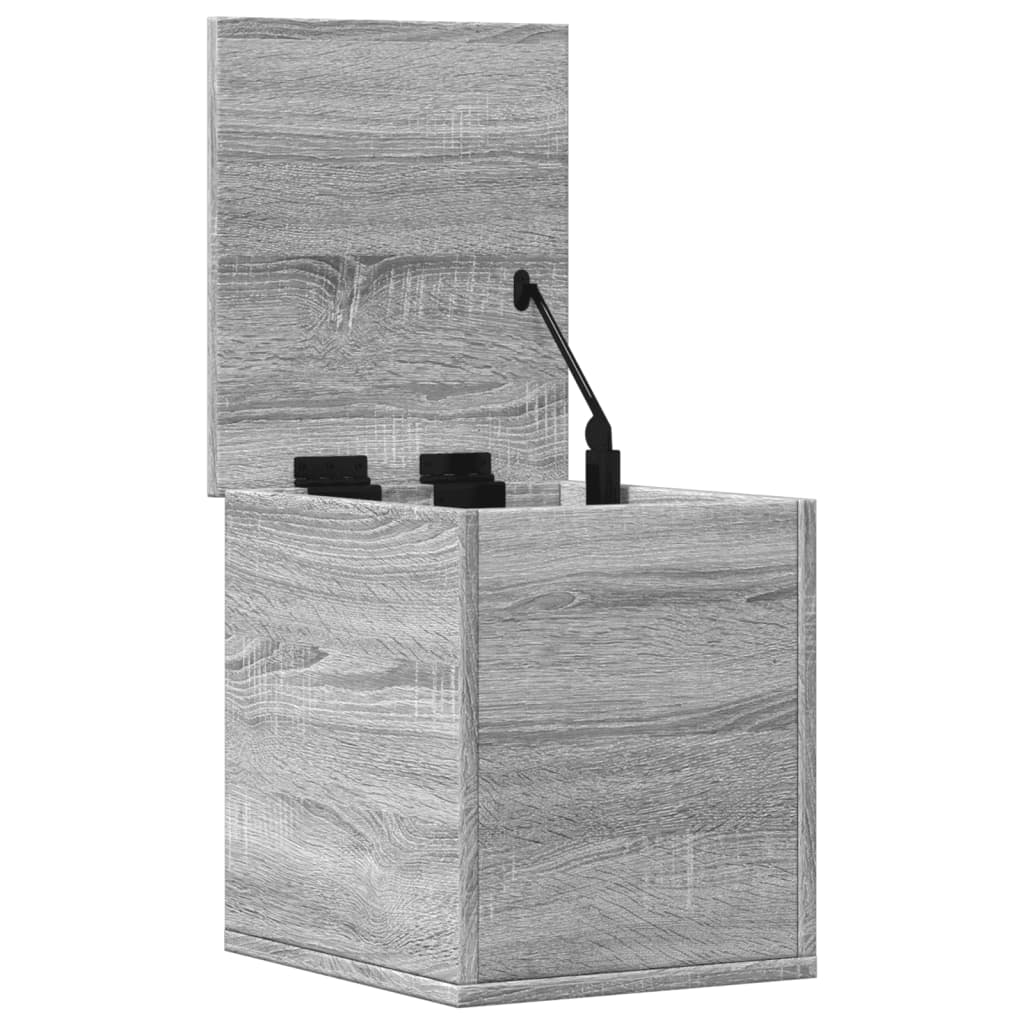 vidaXL Storage Box Grey Sonoma 30x35x35 cm Engineered Wood