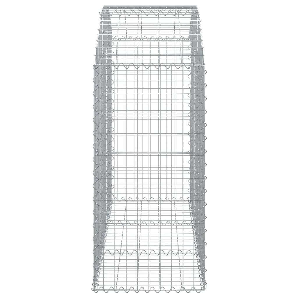 vidaXL Arched Gabion Basket 150x50x100/120 cm Galvanised Iron