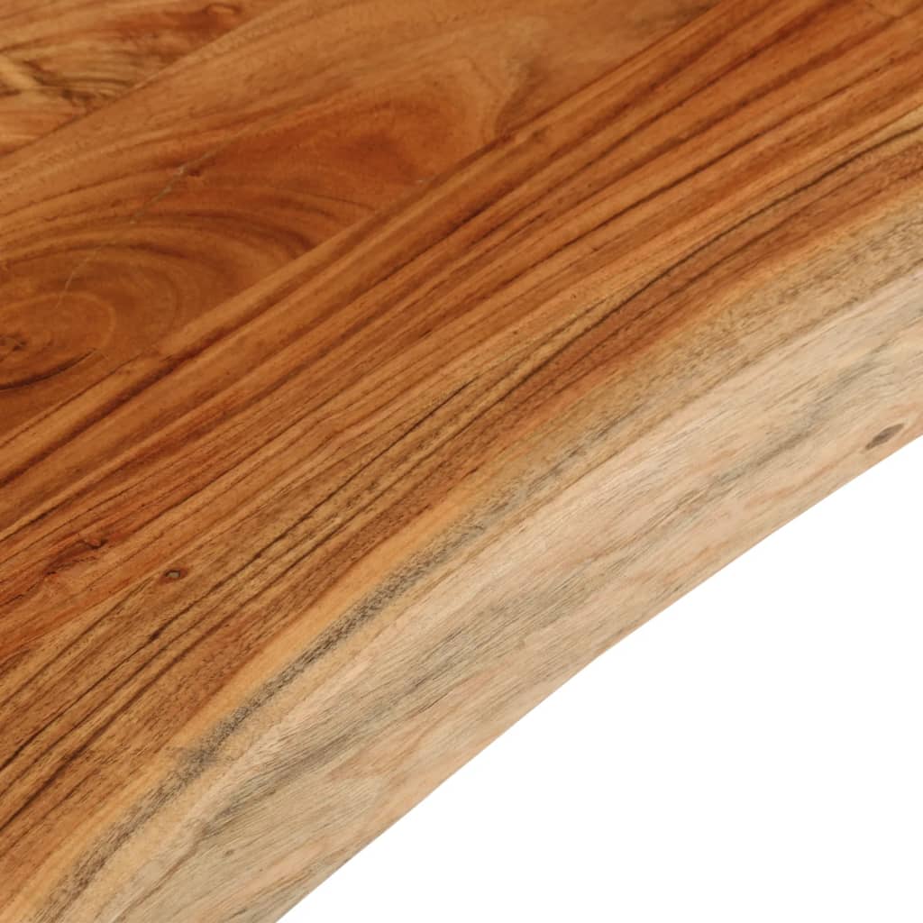 vidaXL Table Top 110x40x3.8 cm Rectangular Solid Wood Acacia Live Edge