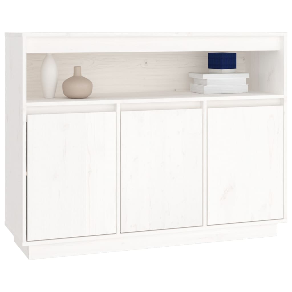 vidaXL Sideboard White 104.5x34x80 cm Solid Wood Pine