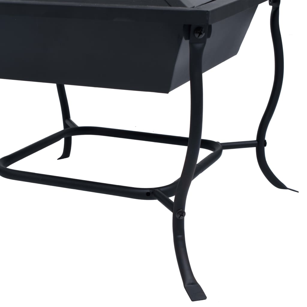 vidaXL Fire Pit Black 42x42x45 cm Steel