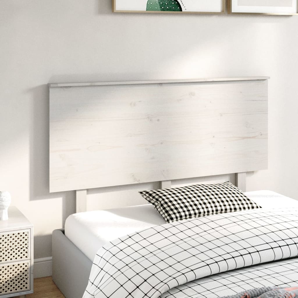 vidaXL Bed Headboard White 139x6x82.5 cm Solid Wood Pine