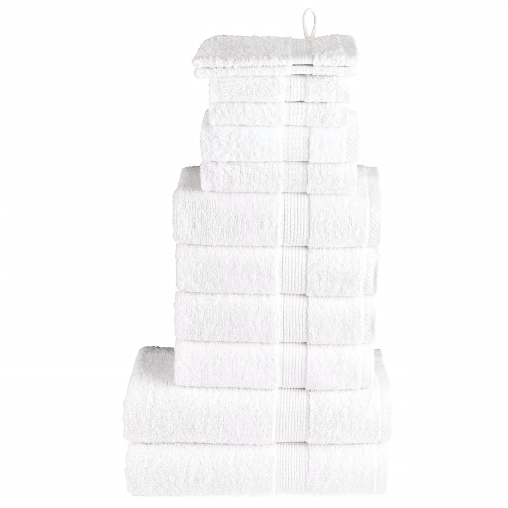 vidaXL 12 Piece Premium Towel Set SOLUND White 600 gsm