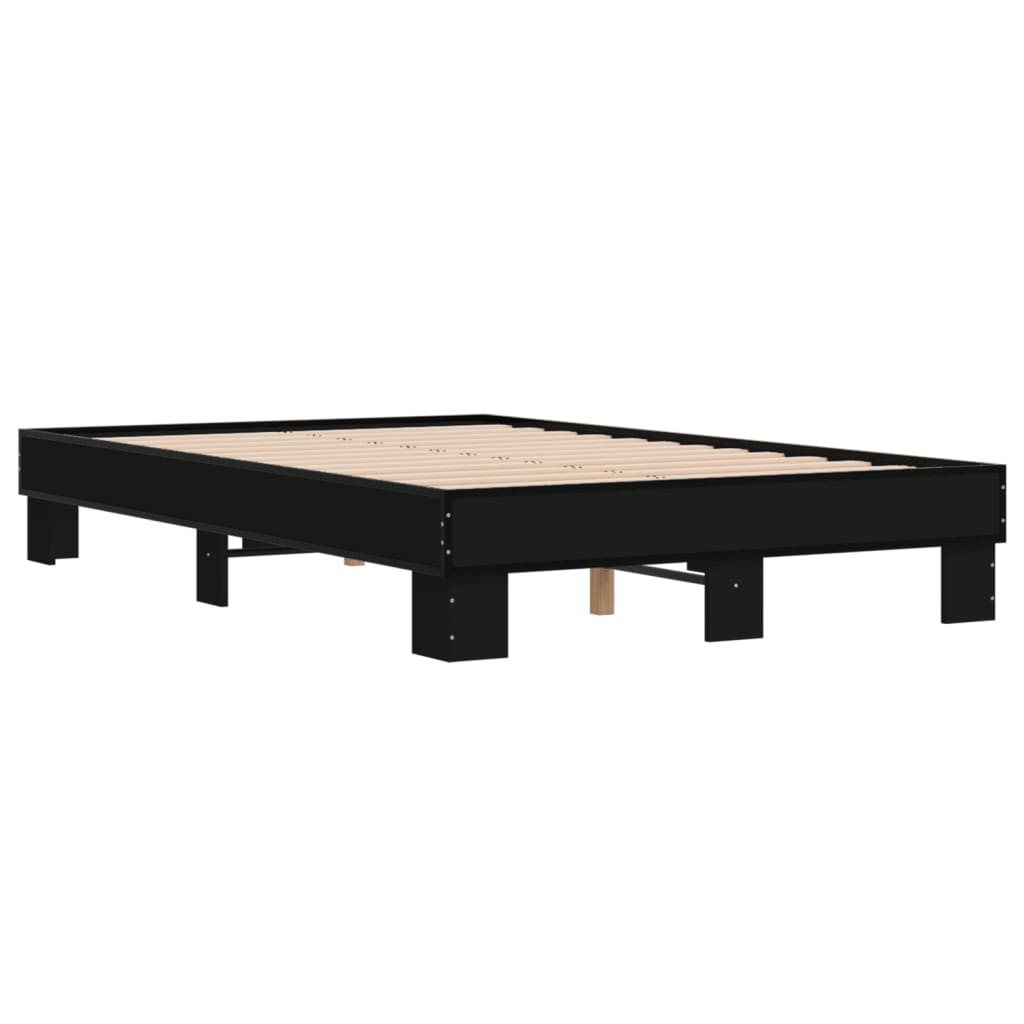 vidaXL Bed Frame without Mattress Black 120x190 cm Small Double