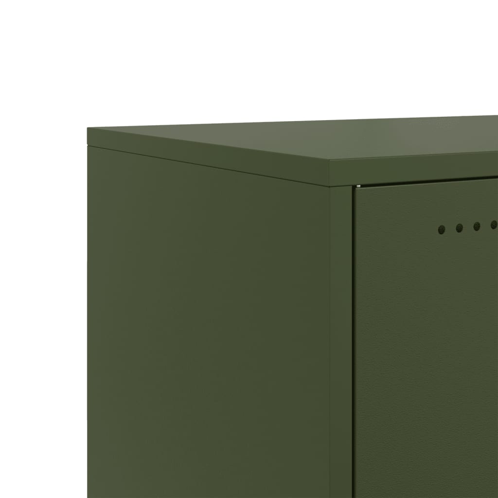 vidaXL TV Cabinet Olive Green 100.5x39x43.5 cm Steel