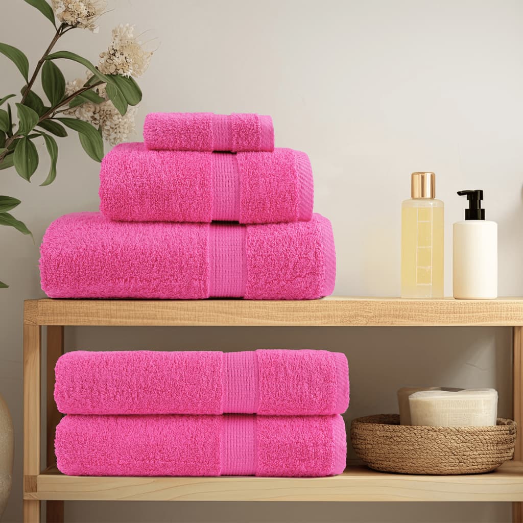 vidaXL Premium Soap Towels SOLUND 4 pcs Pink 30x30 cm 600 gsm