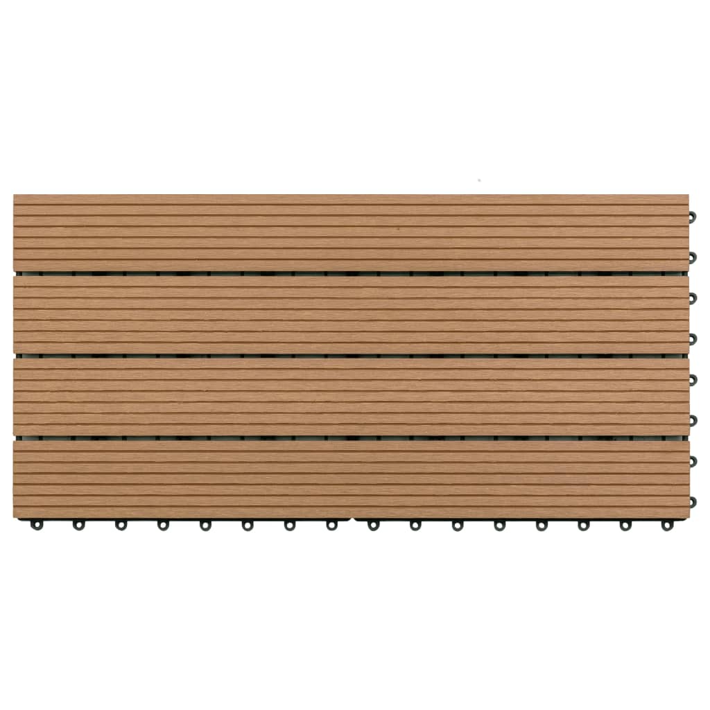 vidaXL Decking Tiles 6 pcs WPC 60x30 cm 1.08 m² Brown