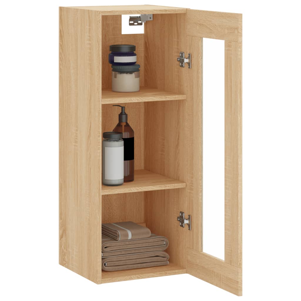 vidaXL Wall Mounted Cabinet Sonoma Oak 34.5x34x90 cm