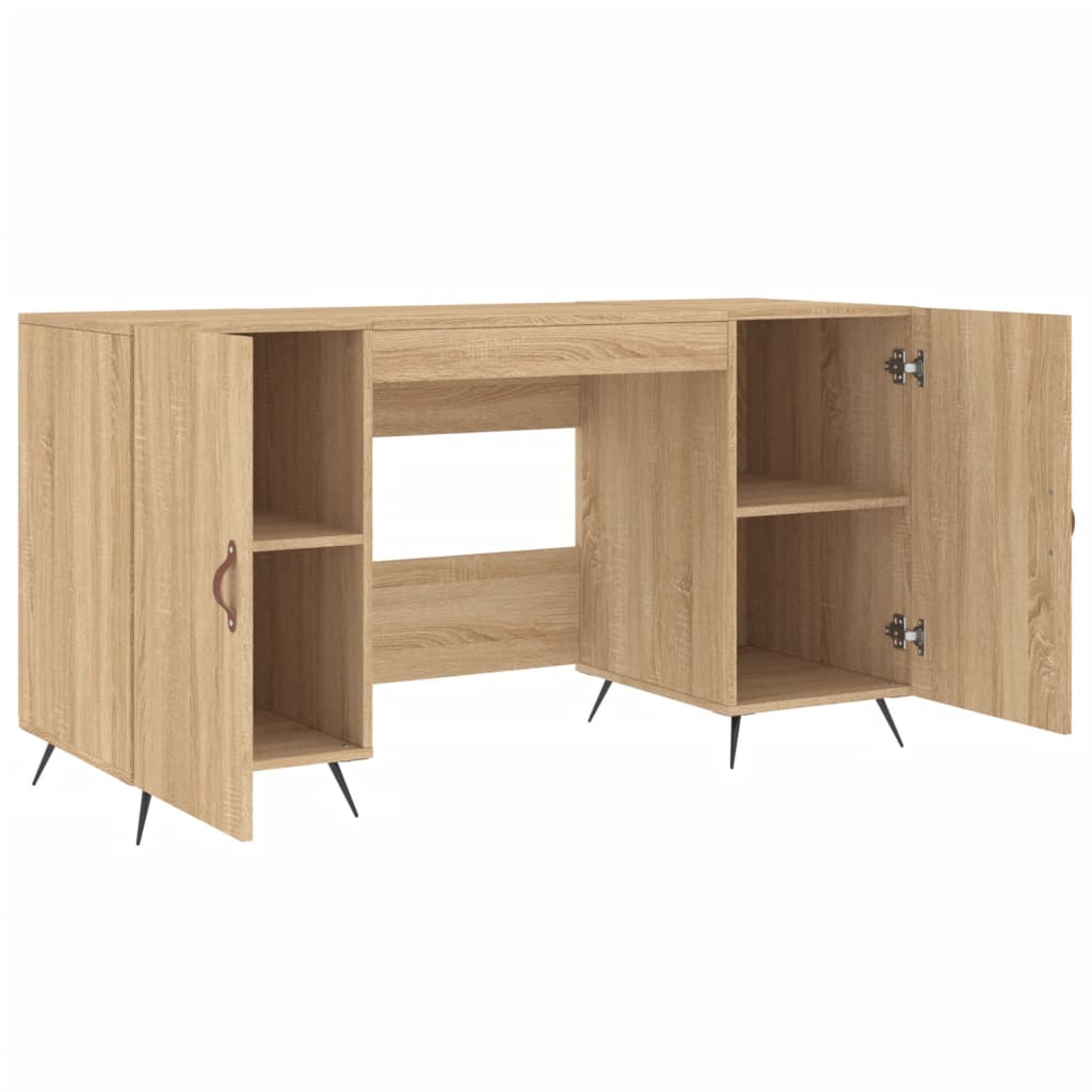 vidaXL Desk Sonoma Oak 140x50x75 cm Engineered Wood