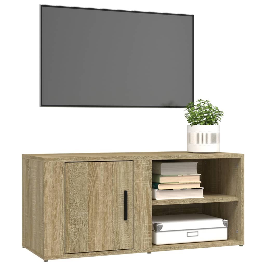 vidaXL TV Cabinet Sonoma Oak 80x31,5x36 cm Engineered Wood