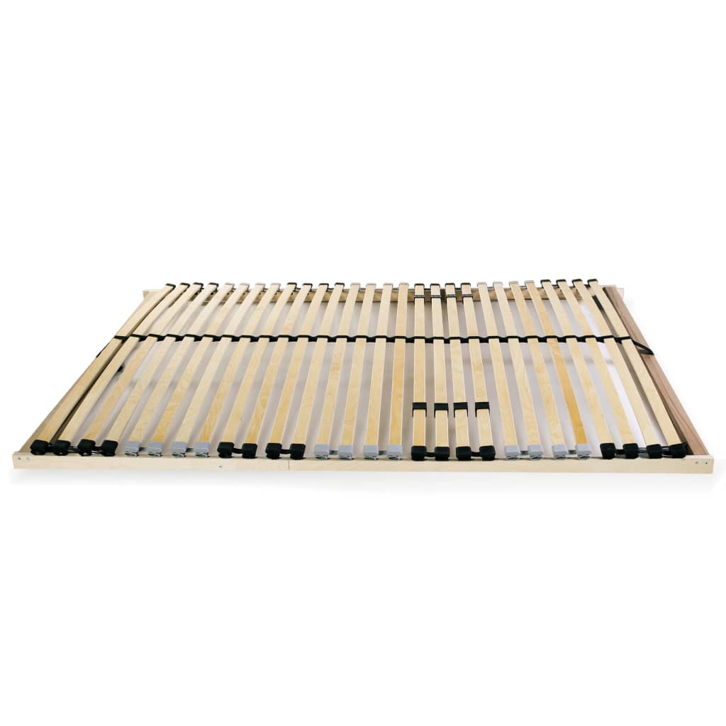 vidaXL Slatted Bed Base without Mattress with 28 Slats 7 Zones 140x200 cm