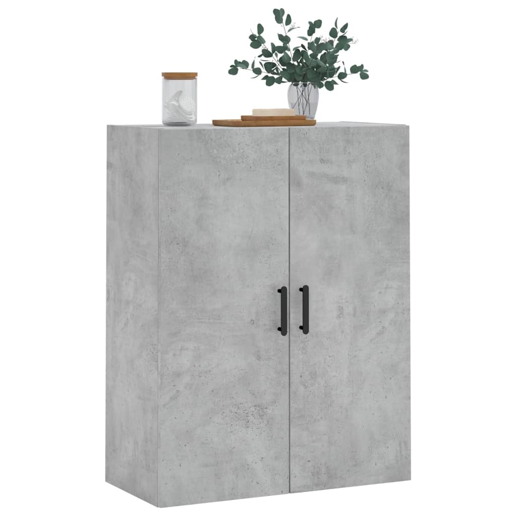 vidaXL Wall Mounted Cabinet Concrete Grey 69.5x34x90 cm