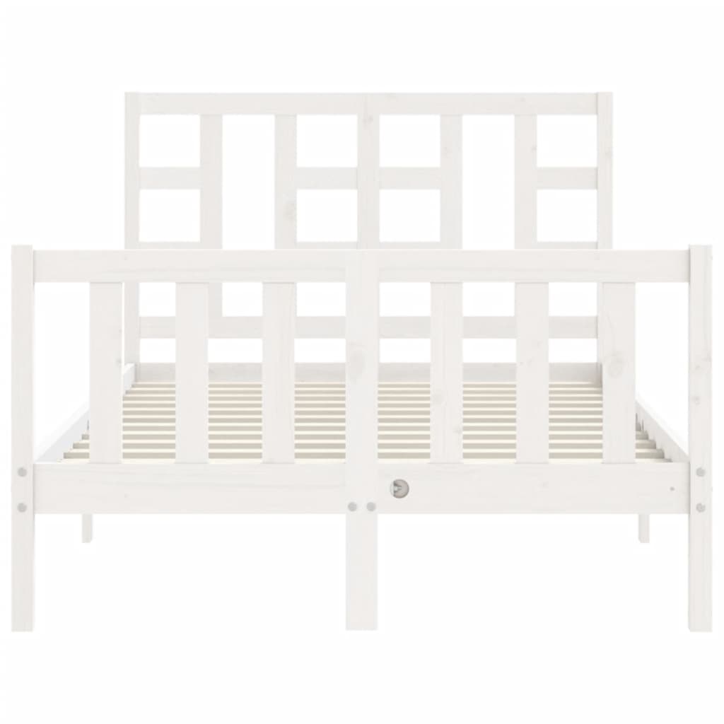 vidaXL Bed Frame without Mattress White 120x200 cm Solid Wood Pine